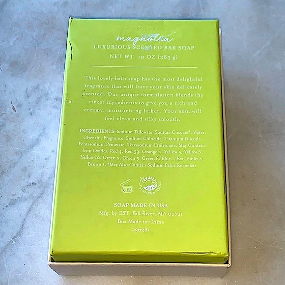 MAGNOLIA CST COMMONWEALTH LUXURIOUS SCENTED BAR SOAP NEW 10 oz - Picture 4 of 4
